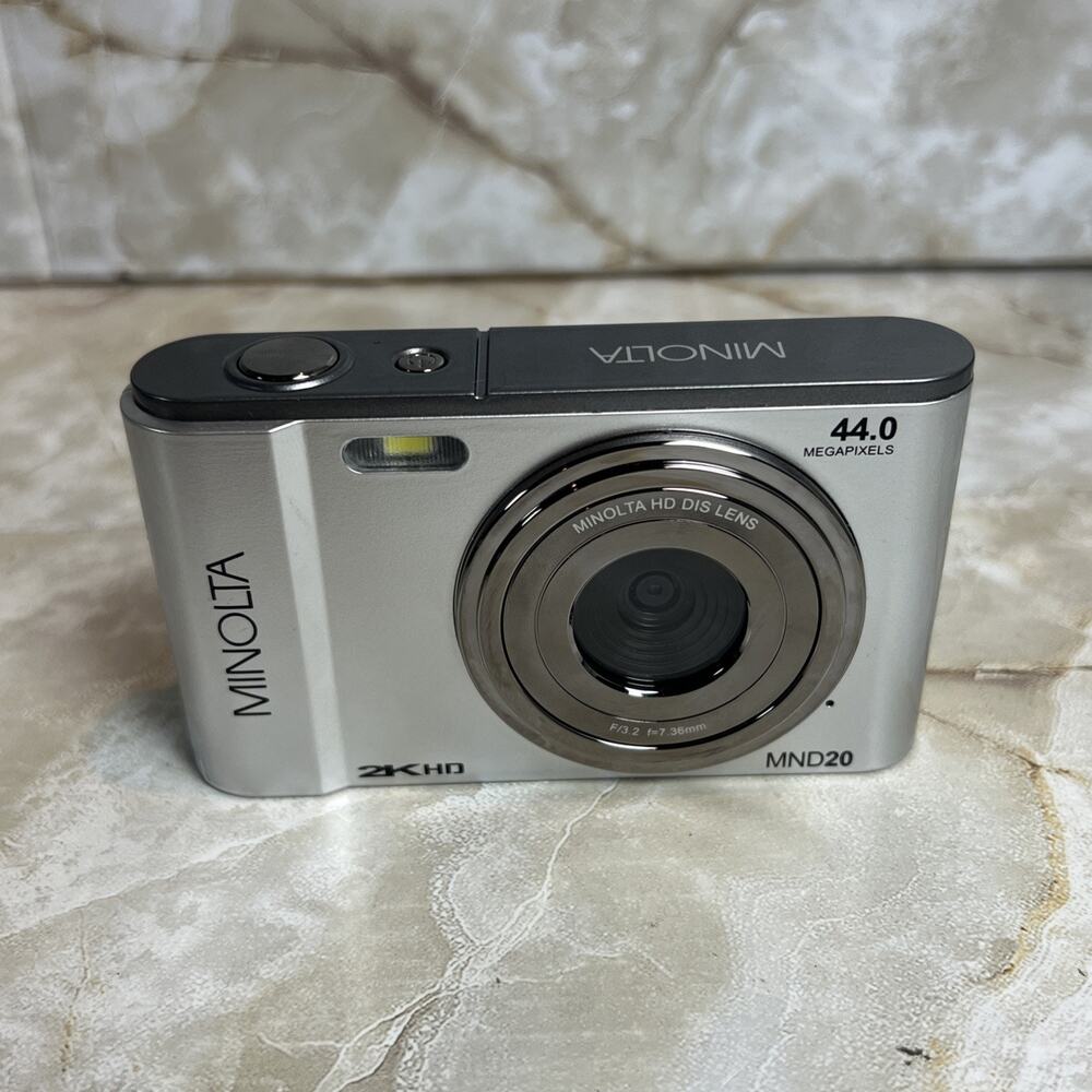 Minolta MND20 44MP Digital Camera 2.7K Ultra HD Video 16X Zoom Tested Working